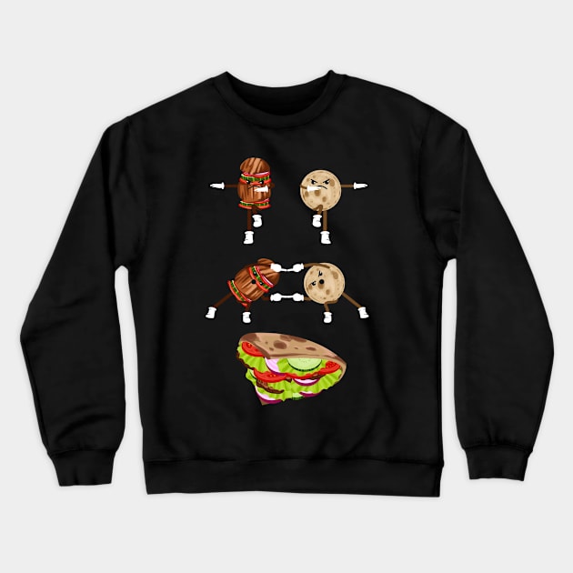 Doner Kebab, Grill, BBQ, Chips, Fries, Fast food Crewneck Sweatshirt by Strohalm